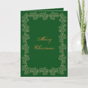 Cartão De Festividades Vintage Red Greeting Card Elegante