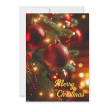 Vintage Red Ornaments Natal Holiday