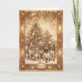 Cartão De Festividades Vintage Rescue Dogs The Smalls Collection Holiday