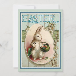 Cartão De Festividades Vintage Retro Bunny Páscoa