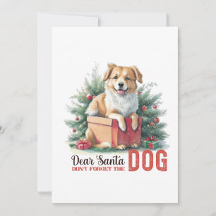 Cartão De Festividades Vintage Retro Holly Christmas Dog Pet Cute Puppy