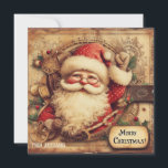 Cartão De Festividades Vintage retro ilusão Santa Claus ho ho ho ho ho ho<br><div class="desc">Vintage retro iluda Santa Claus ho ho ho ho ho ho ho Christmas Greeting Cartões de natal, </div>