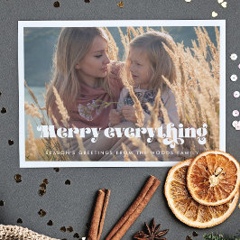 Cartão De Festividades Vintage Retro Script Feliz Tudo Foto