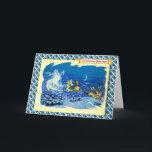 Cartão De Festividades Vintage Russian Christmas,  Phantom Santa<br><div class="desc">Vintage Russian Christmas,   Phantom Santa</div>