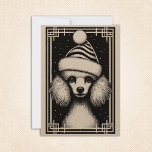 Cartão De Festividades Vintage Rustic Inspirou Poodle Christmas Card<br><div class="desc">Adicione um toque de vintage e charme rústico à sua época de férias com o nosso "Cartão de Natal de Poodle Inspirado pela Rusga Vintage". Esta carta encantadora apresenta um Poodle fofo adormecido com um chapéu festivo de Papai Noel, colocado contra um pano de fundo que evoca a nostalgia do...</div>