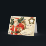 Cartão De Festividades Vintage Santa Christmas Card<br><div class="desc">Vintage Santa Christmas Card vector</div>