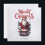 Cartão De Festividades Vintage Santa Claus<br><div class="desc">Mande seus desejos de Natal mais calorosos com nosso Pai Natal Papai Noel Natal Natal Tree Holiday Card! Com uma bela imagem de Papai Noel e uma árvore de Natal iluminada ao fundo, esta carta é impressionante. É perfeito para espalhar amor e felicidade para sua família, amigos e colegas nesta...</div>
