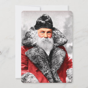 Cartão De Festividades Vintage Santa Claus Foto