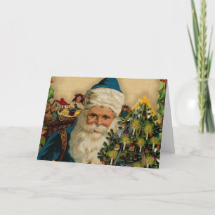 Cartão De Festividades Vintage Santa Claus- Happy Holidays: Greeting Card