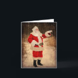 Cartão De Festividades Vintage Santa Note Card<br><div class="desc">This old-fashioned Christmas note card,  featuring Santa and a Chickadee,  will bring back warm memories of Christmases past.</div>