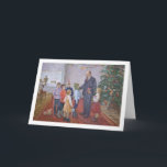 Cartão De Festividades Vintage Socialist Realism Christmas with Lenin<br><div class="desc">Vintage Socialist realism painting of Lenin celebrating Christmas with children,  USSR.</div>