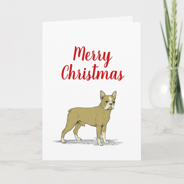 Cartão De Festividades Vintage Stylized French Bulldog C (Frente)