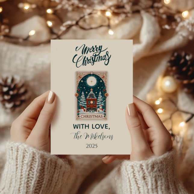 Cartão De Festividades Vintage Tarot Christmas (Criador carregado)