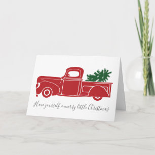 Cartão De Festividades Vintage Truck Christmas Card