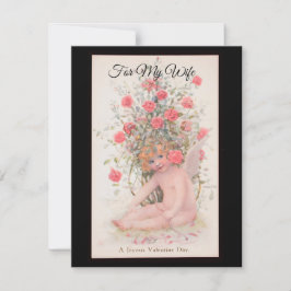 Cartão De Festividades Vintage 'Um Dia de São Valentão Alegre' Querubim P