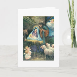 Cartão De Festividades Vintage - Um Natal Abençoado,