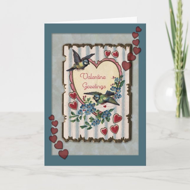 Cartão De Festividades Vintage Valentine (Frente)