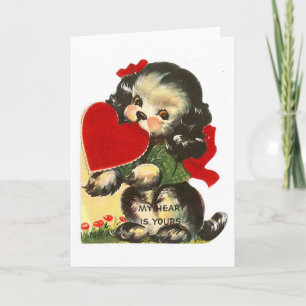 Cartão De Festividades Vintage Valentine - My Heart is Yours,
