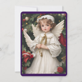 Cartão De Festividades Vintage Victorian Christmas Angel