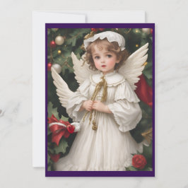 Cartão De Festividades Vintage Victorian Christmas Angel