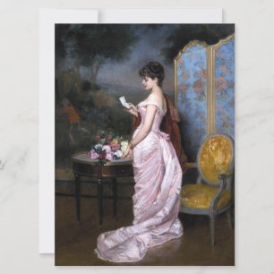 Cartão De Festividades vintage victorian dia de os namorados Love letter