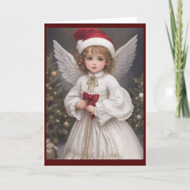 Cartão De Festividades Vintage Victorian Retro Christmas Angel