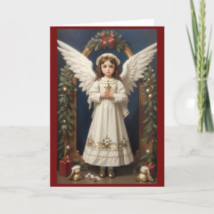 Cartão De Festividades Vintage Victorian Retro Christmas Angel