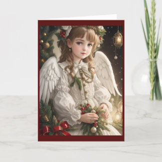 Cartão De Festividades Vintage Victorian Retro Christmas Angel
