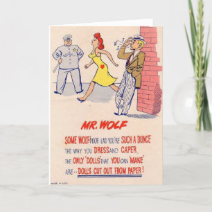 Cartão De Festividades Vintage Vinegar Namorados - Wolf,