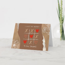 Cartão De Festividades Vintage você ganhou meu jogo de "tic-tac-toe"