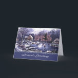 Cartão De Festividades Vintage Winter Scene Christmas<br><div class="desc">Saudações da temporada. Feliz Natal e Feliz ano novo. Cartões de saudação de Natal personalizáveis com um litógrafo Vintage de cena de inverno por Currier e Ives,  por volta de 1890. Cartões de correspondência,  favores e presentes disponíveis na Categoria Natal e Ano Novo / Arte fina da nossa loja.</div>