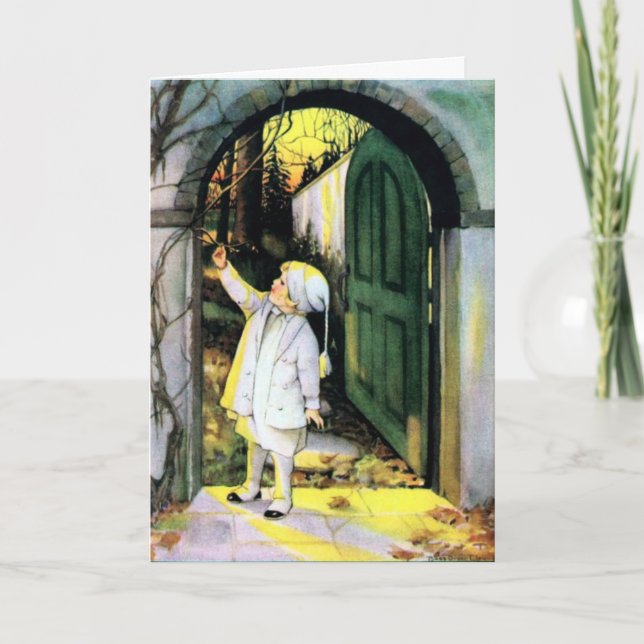 Cartão De Festividades Vintage Winter Scense (Frente)