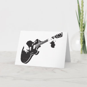 Cartão De Festividades Violão elétrico