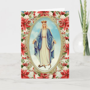 Cartão De Festividades Virgem Abençoada Maria Católica Natal Religioso