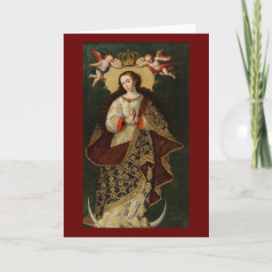 CARTÃO DE FESTIVIDADES VIRGEM DE NATAL