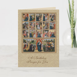 Cartão De Festividades Virgem Maria Jesus Santo Rosário Arte Sagrada Reli