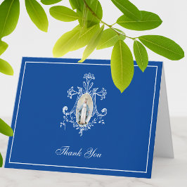 Cartão De Festividades Virgem Maria Religiosa Católica Floral Elegante