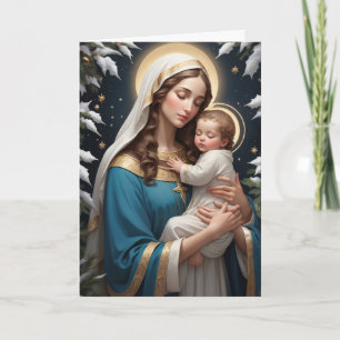 Cartão De Festividades Virgem Maria Santíssima Católica Tradicional