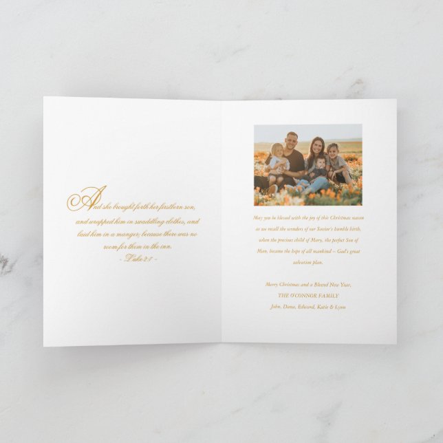 Cartão De Festividades Virgem Religiosa Maria e Jesus Foto de Natal (Interior)