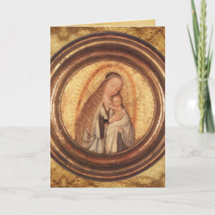 Cartão De Festividades VIRGIN AND CHILD ,Parchment