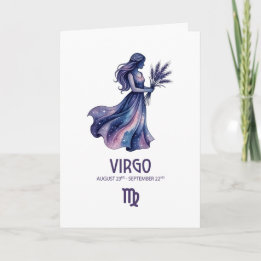Cartão De Festividades Virgo Birthday Card