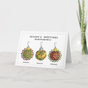 Cartão De Festividades Virus Ornaments