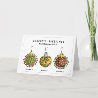 Cartão De Festividades Virus Ornaments