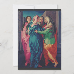 Cartão De Festividades Visitação da Virgem por Pontormo