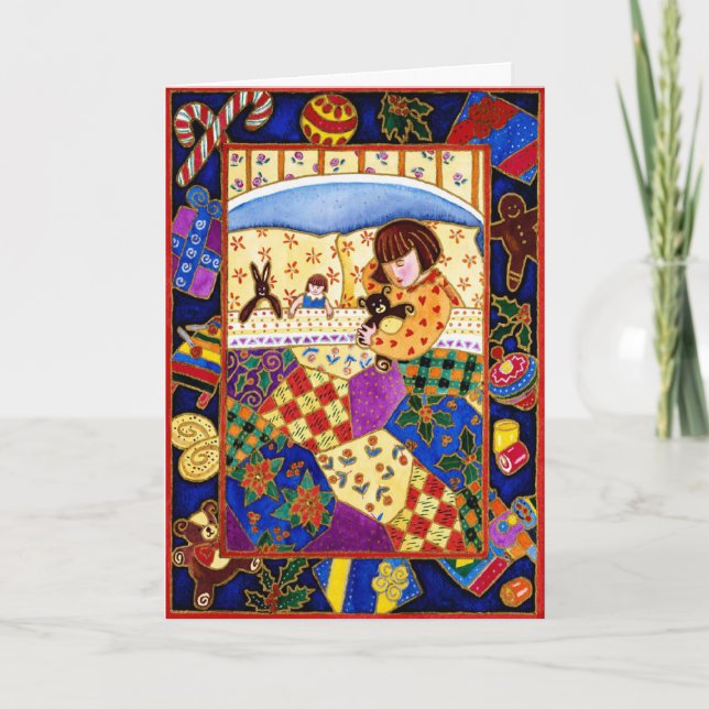 Cartão De Festividades Visões dos Sugarplums (Frente)