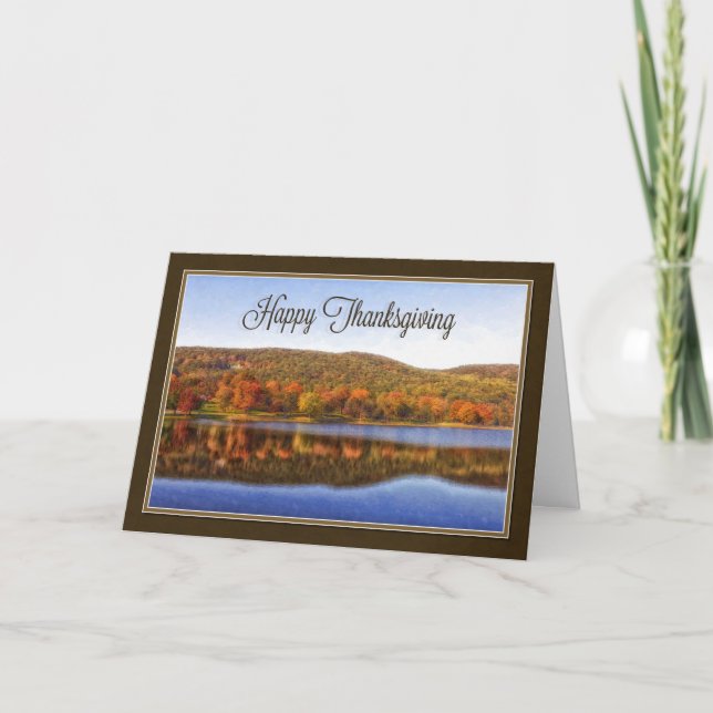 Cartão De Festividades Vista de Ação de Graças (Frente)