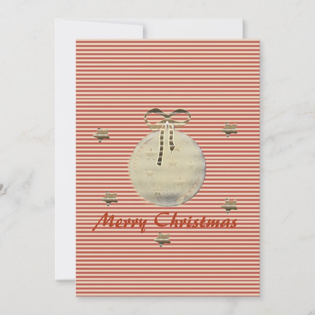 Cartão De Festividades Vista de Feriado Dourado Retroativo (Frente)