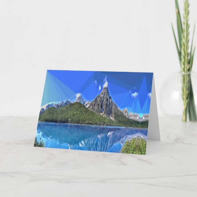 Cartão De Festividades Vista de montanha canadense (Frente)