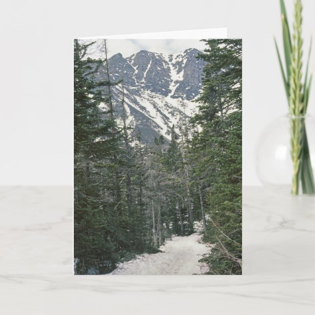 Cartão De Festividades Vista de Trilha do Mt Washington (Frente)