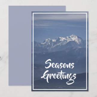 Cartão De Festividades Vista Natalina do Cume Nevado do Mont Blanc